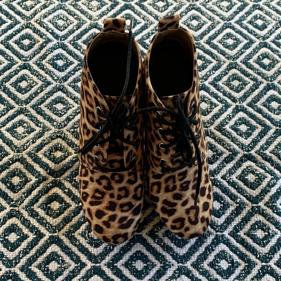 Leopard wedge booties - Picture 4 of 5